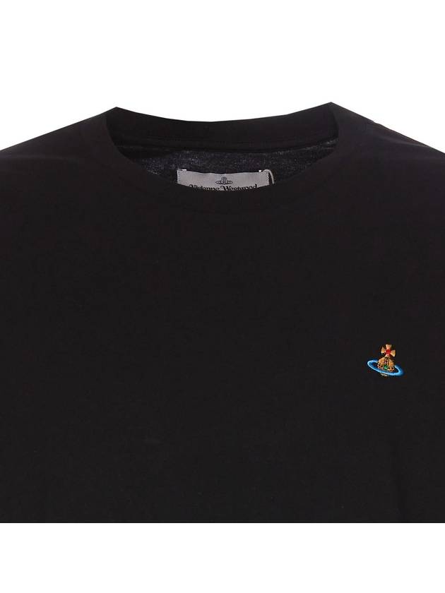 ORB Logo Cotton Short Sleeve T-Shirt Black - VIVIENNE WESTWOOD - BALAAN 5