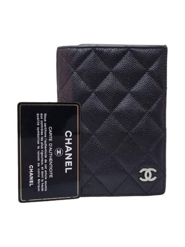 Women s AP1169 Black Caviar Skin Classic Passport Wallet - CHANEL - BALAAN 10