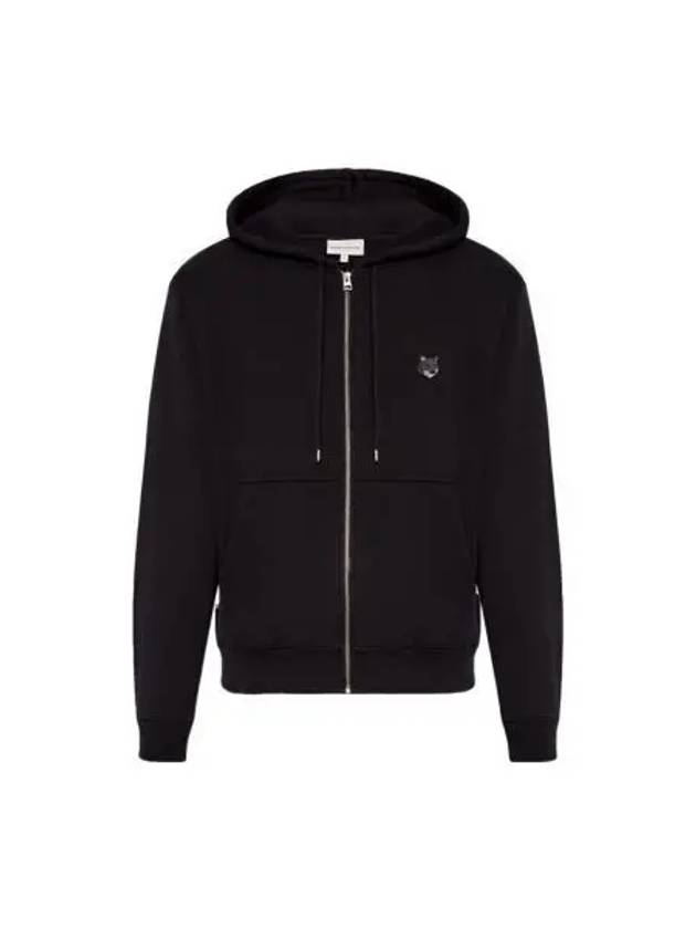 Bold Fox Head Patch Cotton Zip-Up Hoodie Black - MAISON KITSUNE - BALAAN 2