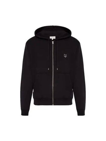 Bold Fox Head Patch Cotton Zip-Up Hoodie Black - MAISON KITSUNE - BALAAN 2