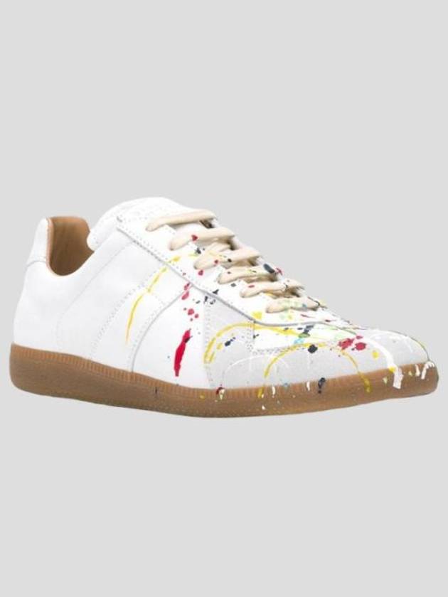 Men's Replica German Army Paint Low Top Sneakers White - MAISON MARGIELA - BALAAN 4