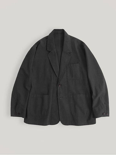 Herringbone Wash Single Blazer Charcoal - ARK.B - BALAAN 2