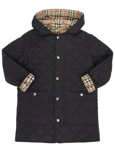 Kids Diamond Quilted Padding Black - BURBERRY - BALAAN 2