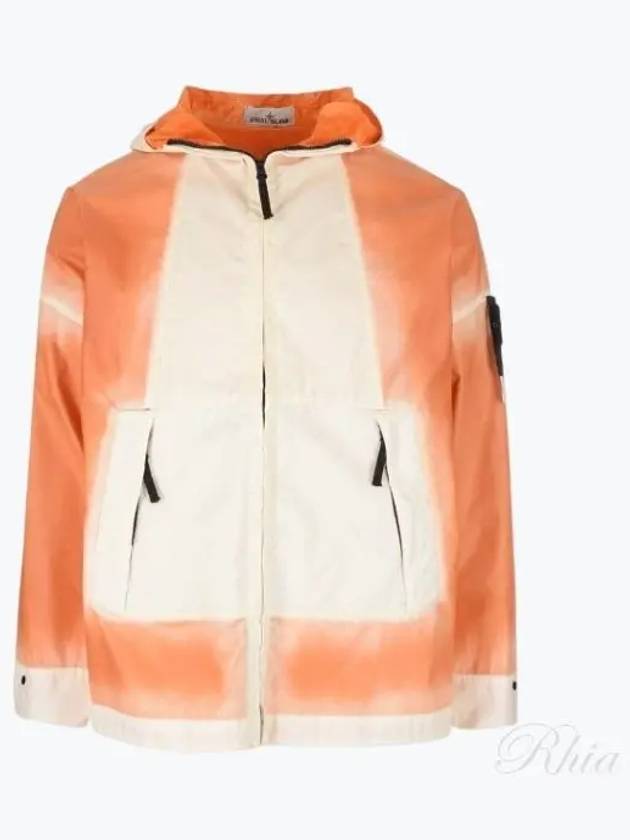 Hand Sprayed Mussola Gommata TC Hooded Jacket Sienna Brown - STONE ISLAND - BALAAN 2