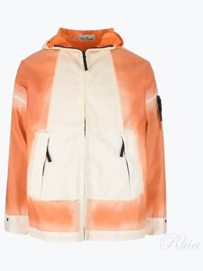 Hand Sprayed Mussola Gommata TC Hooded Jacket Sienna Brown - STONE ISLAND - BALAAN 2