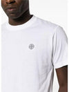 Organic Cotton Short Sleeve T-Shirt White - STONE ISLAND - BALAAN 5