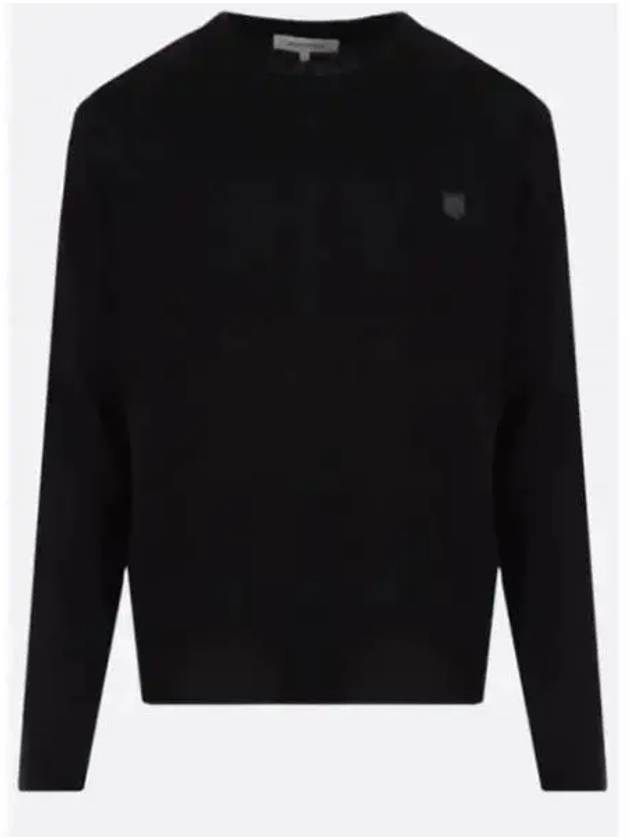 Fox Head Patch Regular Knit Top Black - MAISON KITSUNE - BALAAN 2