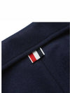 Men's Unstitched Boy Wool Blazer Jacket Navy - THOM BROWNE - BALAAN.