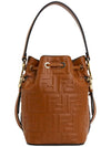 Mon Tresor Small Leather Bucket Bag Brown - FENDI - BALAAN 5