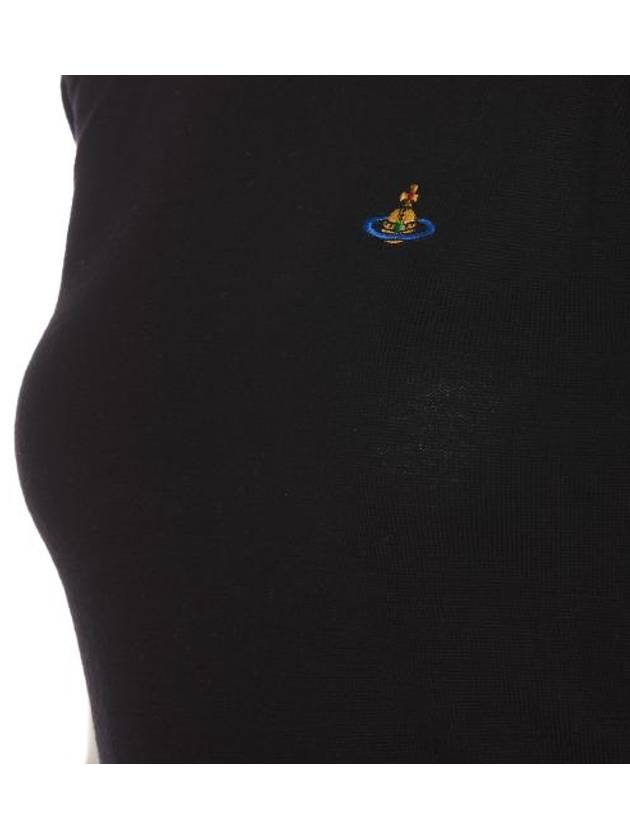 ORB Logo Short Sleeve Knit Top Black - VIVIENNE WESTWOOD - BALAAN 4