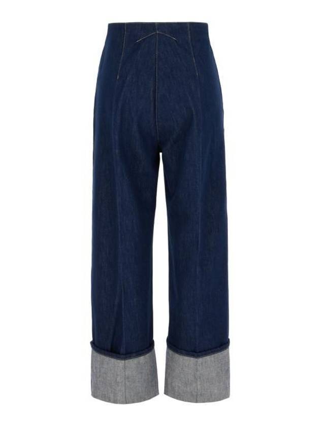 Iconic Wide Leg Jeans Blue - PATOU - BALAAN 2