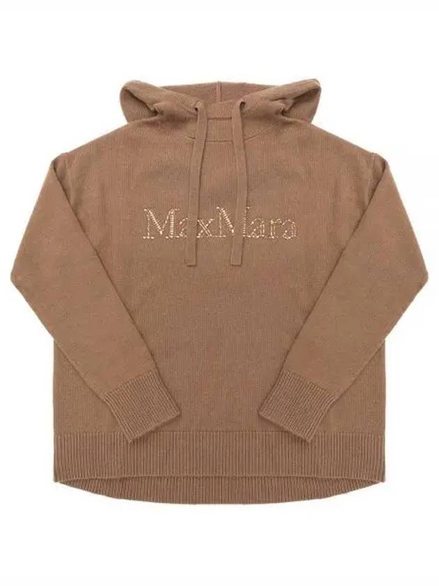 Gorizia Wool Cashmere Knit Hoodie Brown - MAX MARA - BALAAN 2