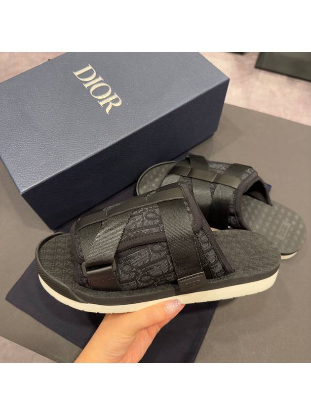 Oblique Jacquard Alpha Sandals Brown - DIOR - BALAAN 2