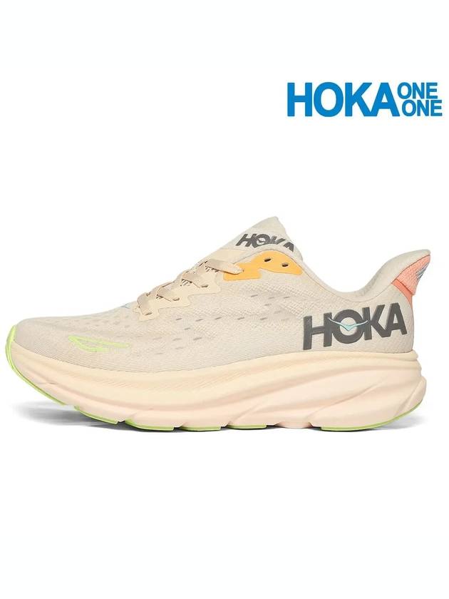 Hoka Women s Running Shoes Clifton 9 Vanilla 1127896 VLS - HOKA ONE ONE - BALAAN 1