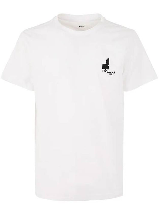 Zafferh Mini Logo Cotton Short Sleeve T-Shirt White - ISABEL MARANT - BALAAN 2