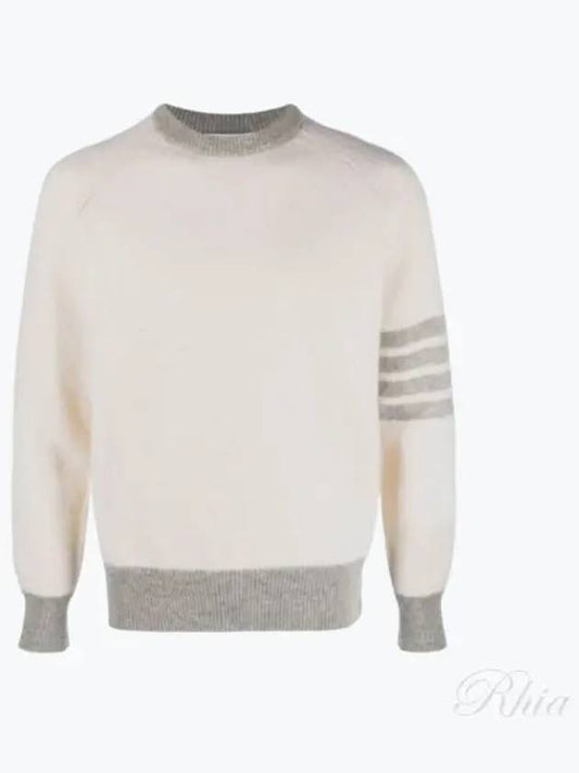 Wool 4 Bar Pullover Knit Top Beige - THOM BROWNE - BALAAN 2