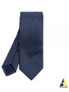 Jacquard Gancini Tie Dark Blue - SALVATORE FERRAGAMO - BALAAN 2