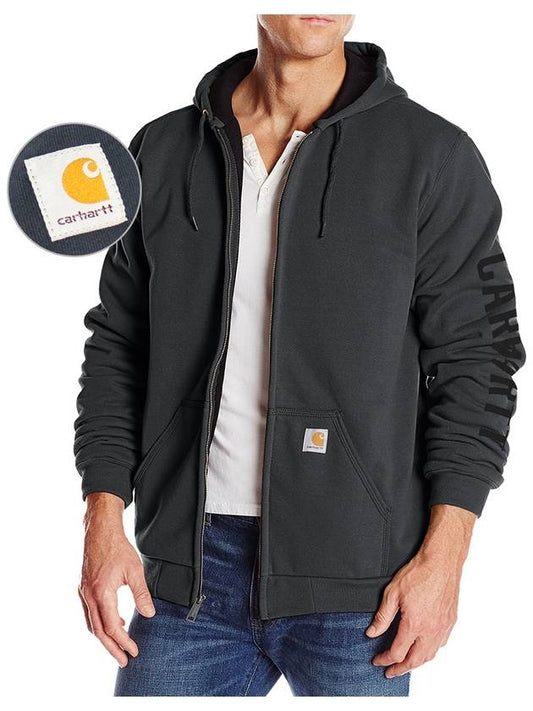 Logo hooded zipup jacket 104637 - CARHARTT - BALAAN 1
