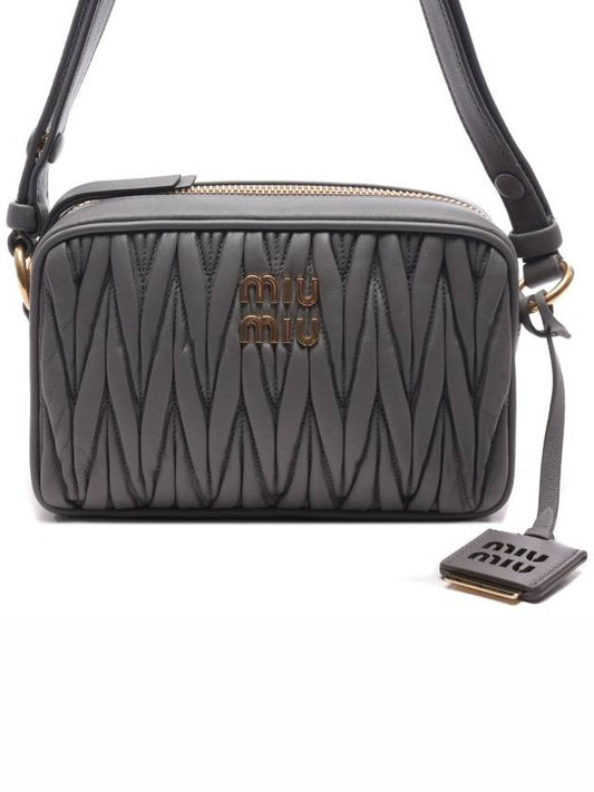 Matelasse Nappa Leather Shoulder Bag Marble Grey - MIU MIU - BALAAN 2