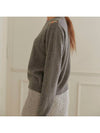 Women's Neck Cashmere Wool Knit Top Gray - TINA BLOSSOM - BALAAN 3