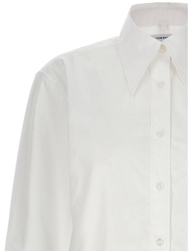 White Cotton Shirt FLL169A03113100 B0560985581 - THOM BROWNE - BALAAN 4