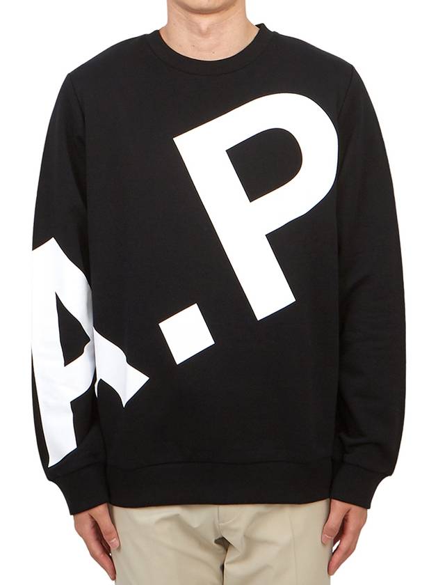 Cory Big Logo Cotton Sweatshirt Black - A.P.C. - BALAAN 2