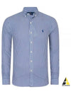 Embroidered Logo Pony Long Sleeve Shirt Blue - POLO RALPH LAUREN - BALAAN 2