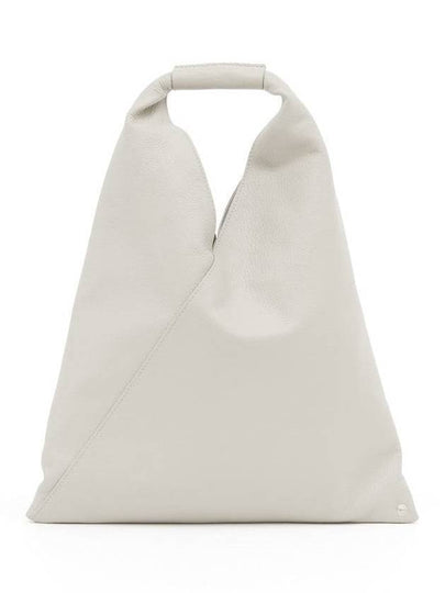 Contrast Stitch Calf Leather Tote Bag White - MAISON MARGIELA - BALAAN 2