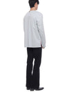 4 Bar Crew Neck Long Sleeve T-Shirt Blue - THOM BROWNE - BALAAN 7