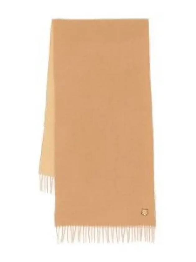 Bold Fox Head Double Face Scarf Beige - MAISON KITSUNE - BALAAN 2