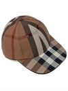 Logo Check Cotton Ball Cap Birch Brown - BURBERRY - BALAAN 3