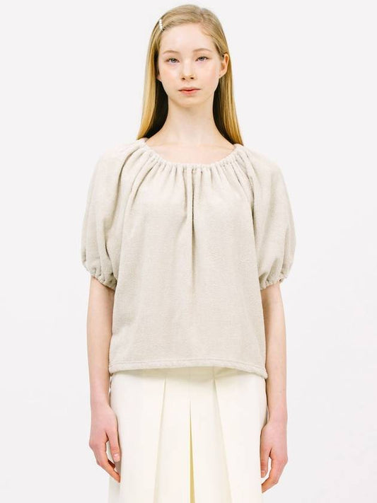 Boucle String Blouse Beige - JUN BY JUN K - BALAAN 2