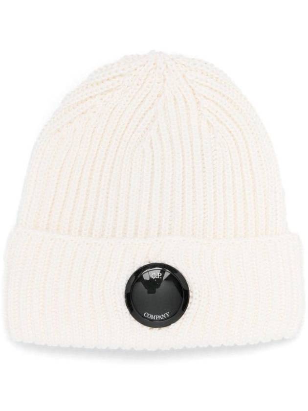 Lens Wappen Beanie Gauze White - CP COMPANY - BALAAN 1