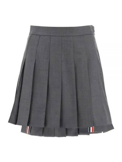 RMB Wool Mini Pleated Skirt Grey - THOM BROWNE - BALAAN 2