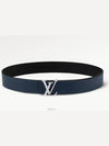 LV Damier 40MM Reversible Leather Belt Black Blue - LOUIS VUITTON - BALAAN 2