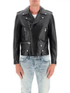 Classic Motorcycle Jacket in Lambskin Black - SAINT LAURENT - BALAAN 3