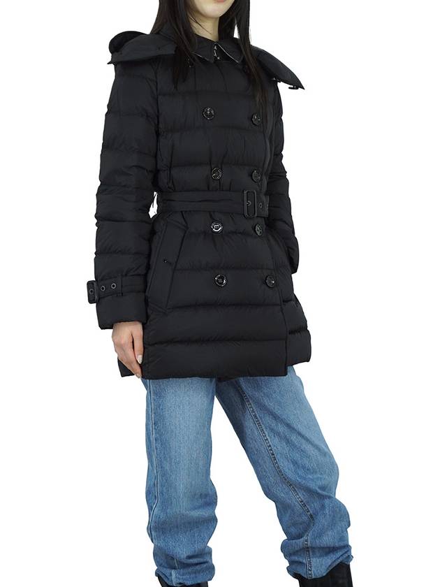 Detachable Hoodie Puffer Coat Padded Black - BURBERRY - BALAAN 4