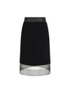 Triangular logo sheer midi skirt P106J S OOO 132T F0002 - PRADA - BALAAN 1