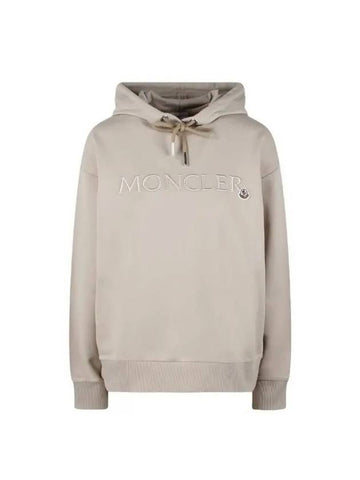 Women s hoodie hooded zip up logo embroidery patch top 8G0001689A1K 20J - MONCLER - BALAAN 1