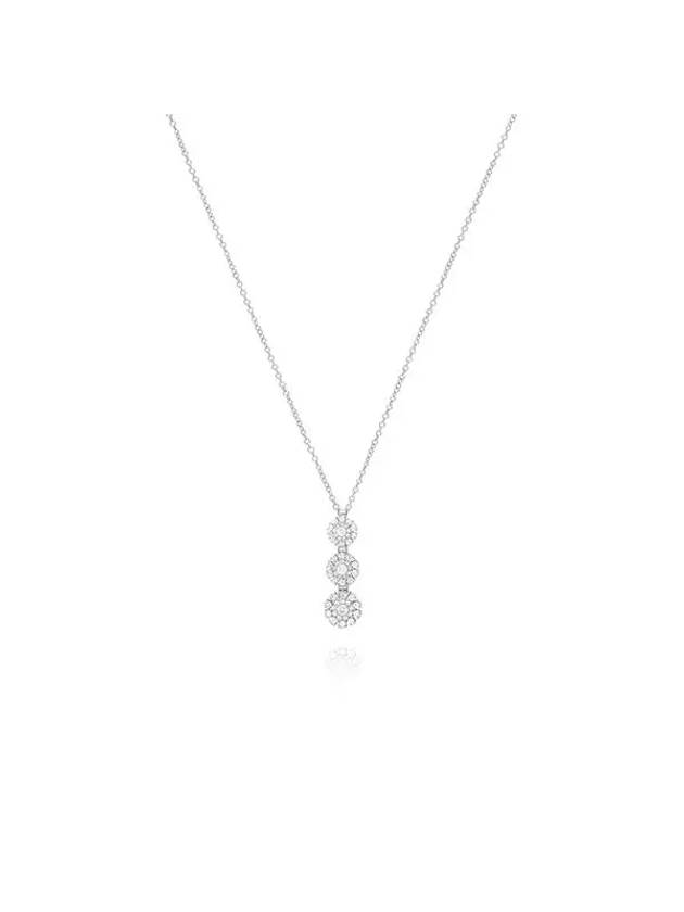 20074586 Margherita three circle 18K white gold necklace - DAMIANI - BALAAN 1