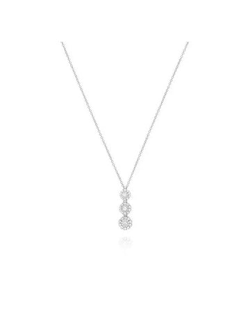 20074586 Margherita three circle 18K white gold necklace - DAMIANI - BALAAN 1