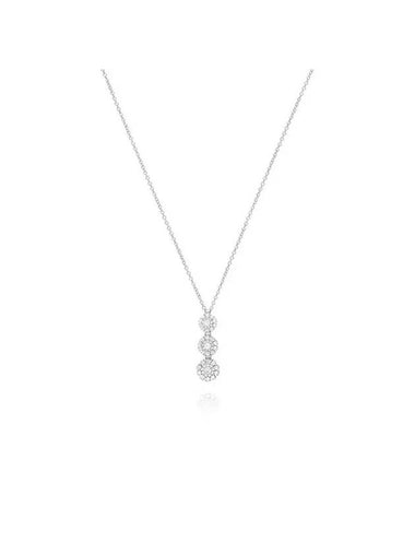 20074586 Margherita three circle 18K white gold necklace - DAMIANI - BALAAN 1