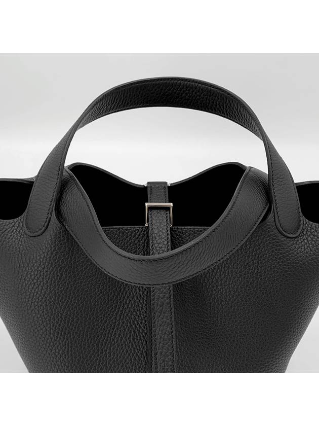 Picotin Lock 22 Palladium Tote Bag Noir - HERMES - BALAAN 9