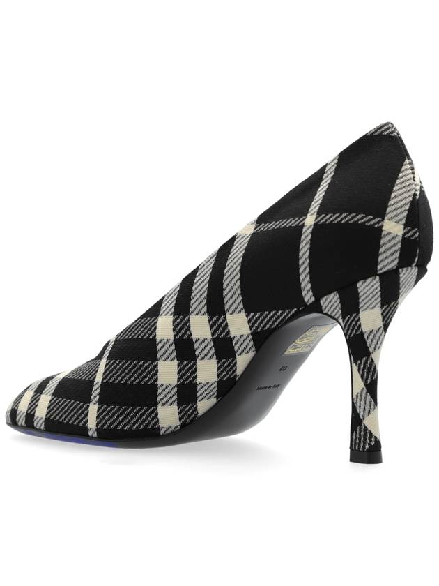 Baby Check Pumps Heel Black - BURBERRY - BALAAN 6