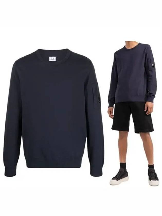 Cotton Crepe Knit Top Navy - CP COMPANY - BALAAN 2