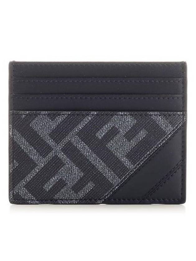 Diagonal Card Wallet Dark Blue - FENDI - BALAAN 1