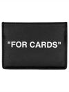 Slogan Print Card Wallet Black - OFF WHITE - BALAAN 2