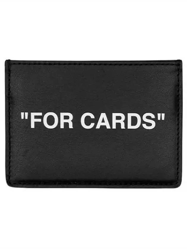 Slogan Print Card Wallet Black - OFF WHITE - BALAAN 2