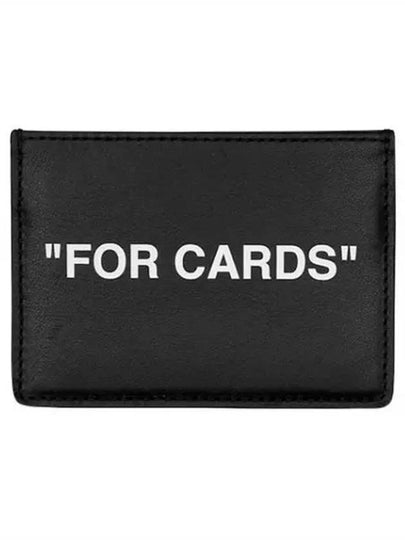 Slogan Print Card Wallet Black - OFF WHITE - BALAAN 2