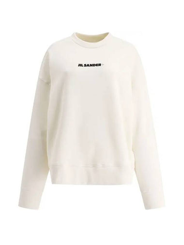 Plus Logo Sweatshirt White - JIL SANDER - BALAAN 1